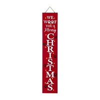 Glitzhome Lighted Wooden Pet Christmas Christmas Porch Sign