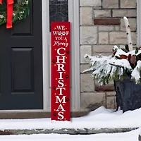 Glitzhome Lighted Wooden Pet Christmas Christmas Porch Sign