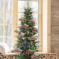 Glitzhome 2pc Red Truck Indoor Christmas Garland