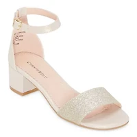 Christie & Jill Mallory Little Big Kid Girls Open Toe Block Heel Pumps