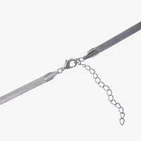 Silver Reflections Womens Pure Silver Over Brass 16 Inch Herringbone Chain Necklace