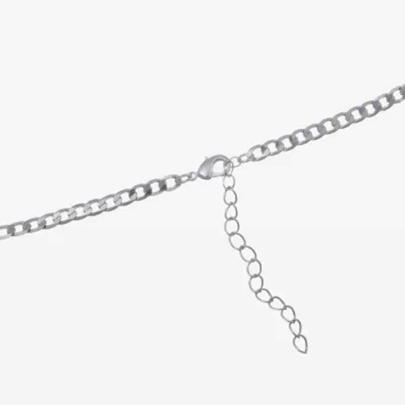 Silver Reflections Womens Pure Silver Over Brass Inch Link Chain Necklace