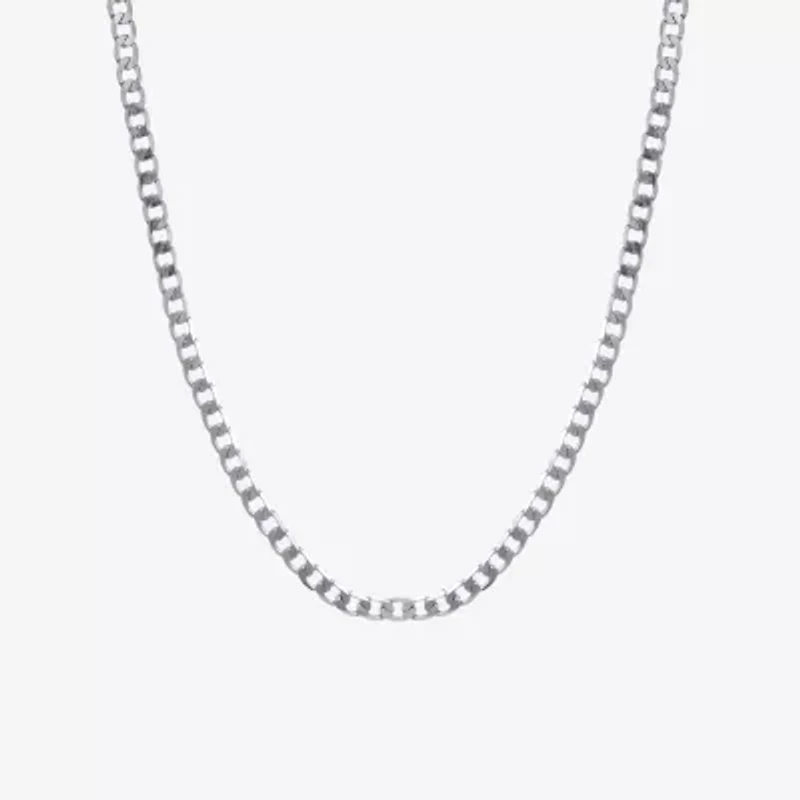 Silver Reflections Womens Pure Silver Over Brass Inch Link Chain Necklace