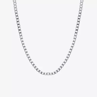 Silver Reflections Womens Pure Silver Over Brass Inch Link Chain Necklace