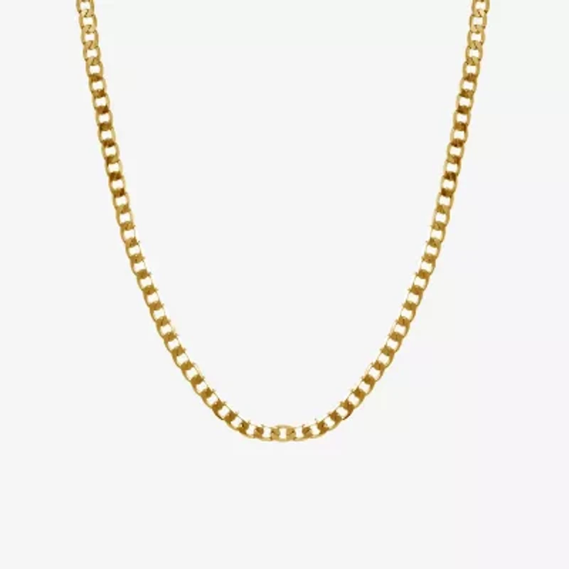 Silver Reflections Womens 14K Gold Over Brass 16 Inch Link Chain Necklace