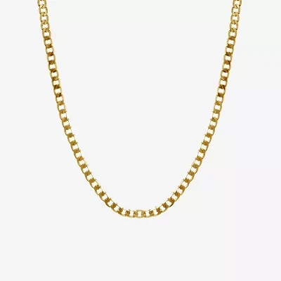 Silver Reflections Womens 14K Gold Over Brass 16 Inch Link Chain Necklace
