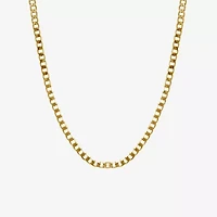 Silver Reflections Womens 14K Gold Over Brass 16 Inch Link Chain Necklace