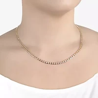 Silver Reflections Womens 14K Gold Over Brass 16 Inch Link Chain Necklace