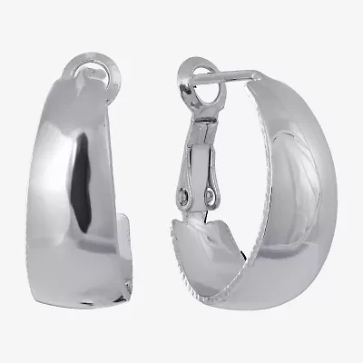 Silver Reflections Womens 20mm Hoop Earrings