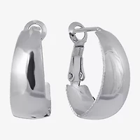 Silver Reflections Womens 20mm Hoop Earrings