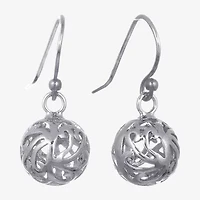 Silver Reflections Womens Pure Silver Over Brass Drop Earrings
