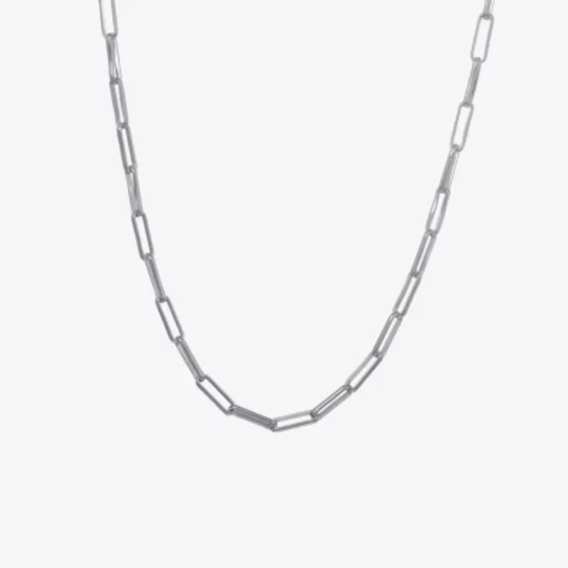 Silver Reflections Womens Pure Silver Over Brass 18 Inch Link Chain Necklace