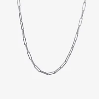 Silver Reflections Womens Pure Silver Over Brass 18 Inch Link Chain Necklace