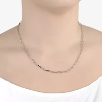 Silver Reflections Womens Pure Silver Over Brass 18 Inch Link Chain Necklace