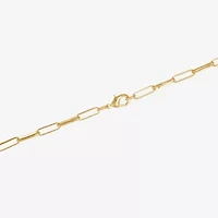 Silver Reflections Womens 14K Gold Over Brass 18 Inch Link Chain Necklace