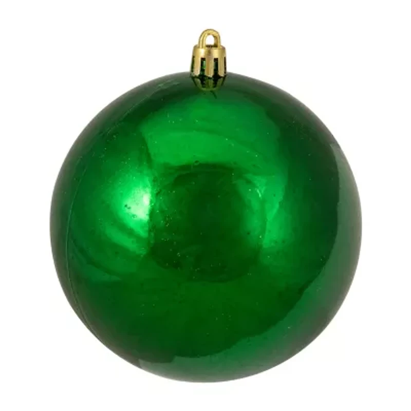 12ct Xmas Green Shatterproof 4-Finish Christmas Ball Ornaments 4'' (100mm)