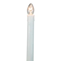 10ct White C7 Candle Pathway Markers Christmas Lights  8'' White Wire