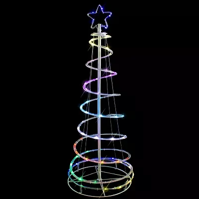 4' LED Color Changing Multiple Function Outdoor Spiral Christmas Tree