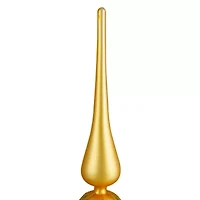 14.75'' Gold Glitter Glass Finial Christmas Tree Topper