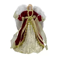 14'' Red and Gold Traditional Angel Christmas Tree Topper - Unlit