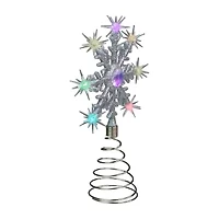 11'' LED Lighted Coloring Changing Twinkling Snowflake Christmas Tree Topper