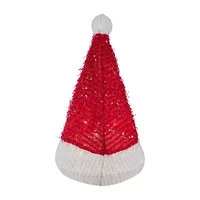 12.25'' Lighted Santa Hat Christmas Tree Topper  Clear Lights