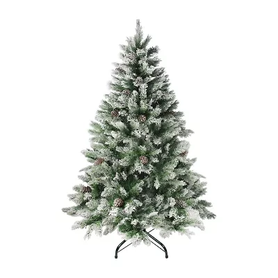7' Flocked Angel Pine Artificial Christmas Tree - Unlit
