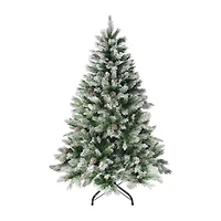 7' Flocked Angel Pine Artificial Christmas Tree - Unlit