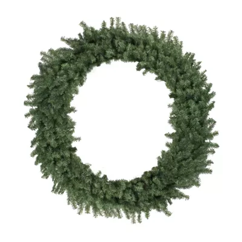 Green Canadian Pine Commercial Size Artificial Christmas Wreath  72-Inch  Unlit
