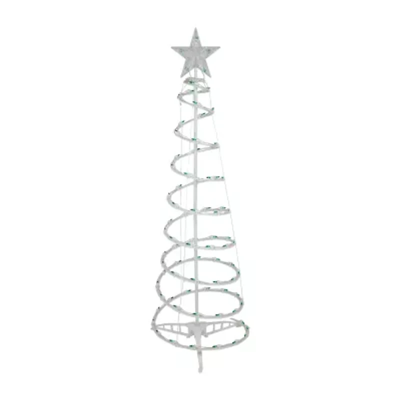 Set of 3 Green Lighted Spiral Christmas Trees  3'  4'  and 6'