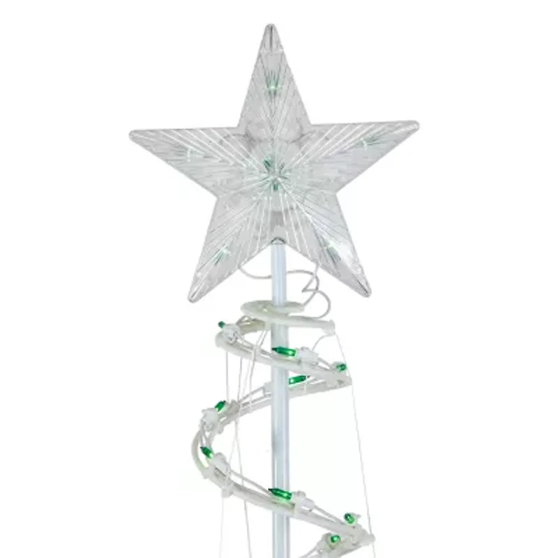 Set of 3 Green Lighted Spiral Christmas Trees  3'  4'  and 6'