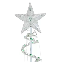 Set of 3 Green Lighted Spiral Christmas Trees  3'  4'  and 6'