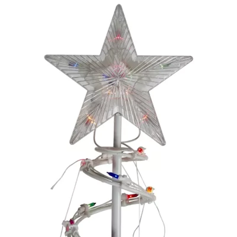 6' Pre-Lit Spiral Christmas Tree - Multi Color Lights