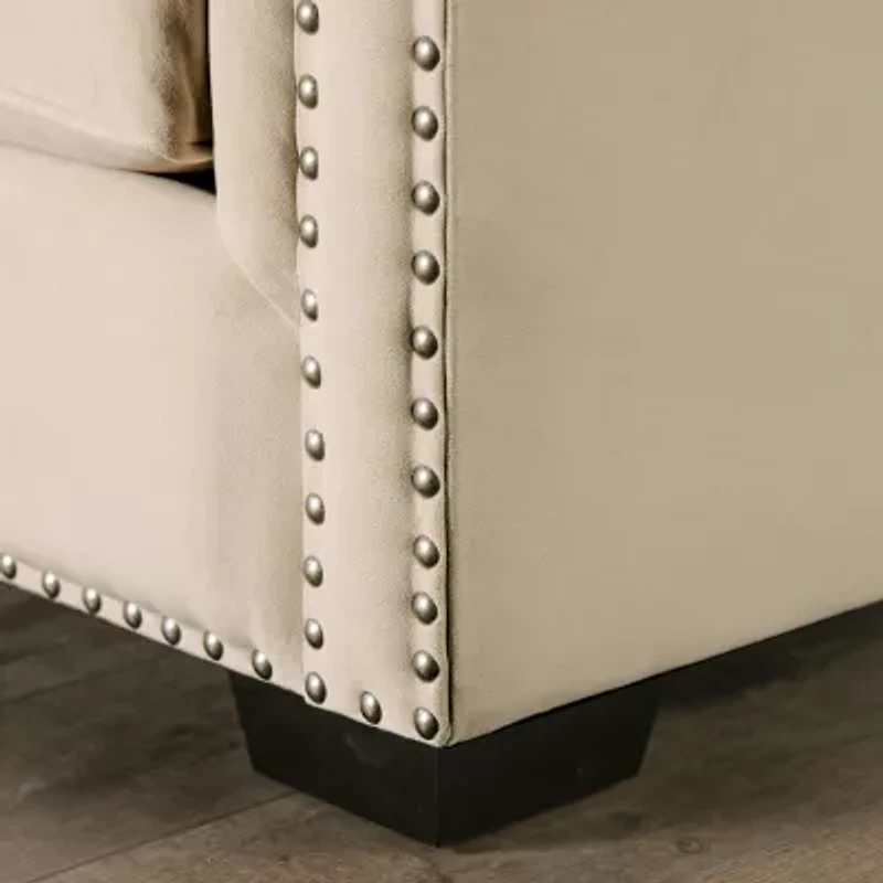 Living Room Collection Track-Arm Upholstered Loveseat
