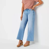 a.n.a Womens High Rise Wide Leg Jean