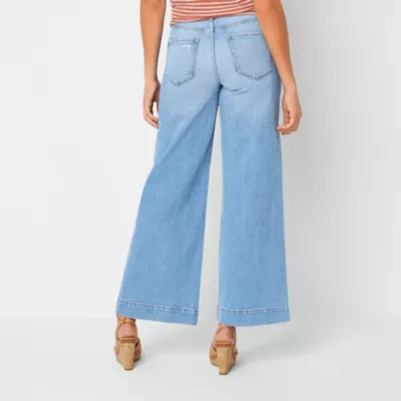 a.n.a Womens High Rise Wide Leg Jean