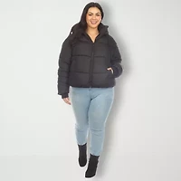 White Mark Womens Plus Lightweight Bomber Jacket