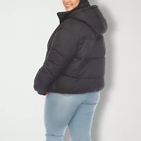 White Mark Womens Plus Lightweight Bomber Jacket