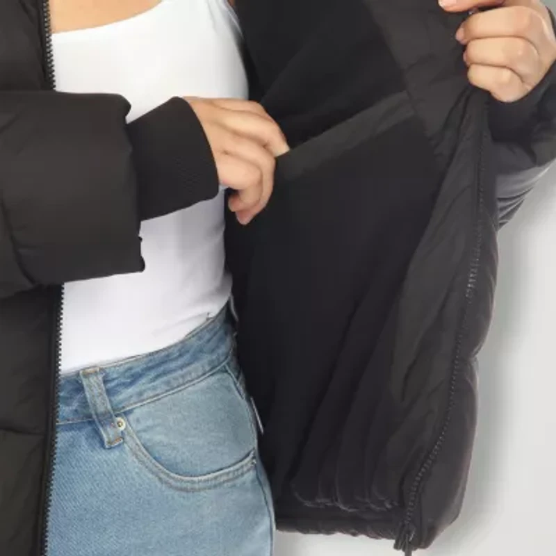 White Mark Womens Plus Lightweight Bomber Jacket