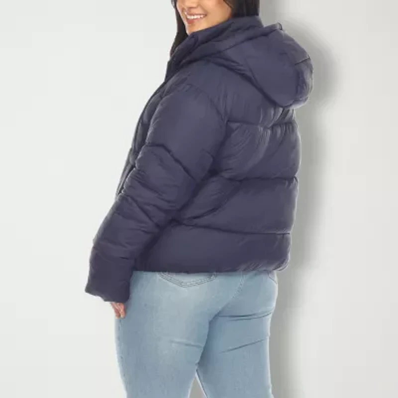 White Mark Womens Plus Lightweight Bomber Jacket