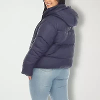 White Mark Womens Plus Lightweight Bomber Jacket