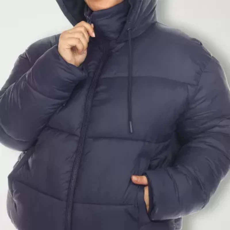 White Mark Womens Plus Lightweight Bomber Jacket