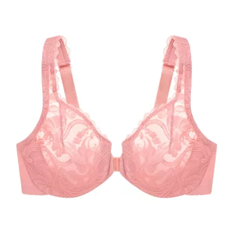 Glamorise WonderWire® Front-Closure Stretch Lace Underwire Bra-9245