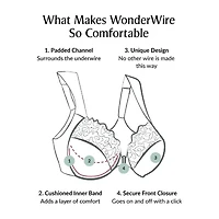 Glamorise WonderWire® Front-Closure Stretch Lace Underwire Bra-9245