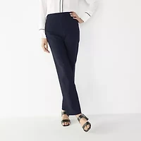 Liz Claiborne Lisa Womens Straight Mid Rise Pull-On Pant
