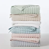 Linery Ribbed Cotton 4-pc. Quick Dry Bath Towel