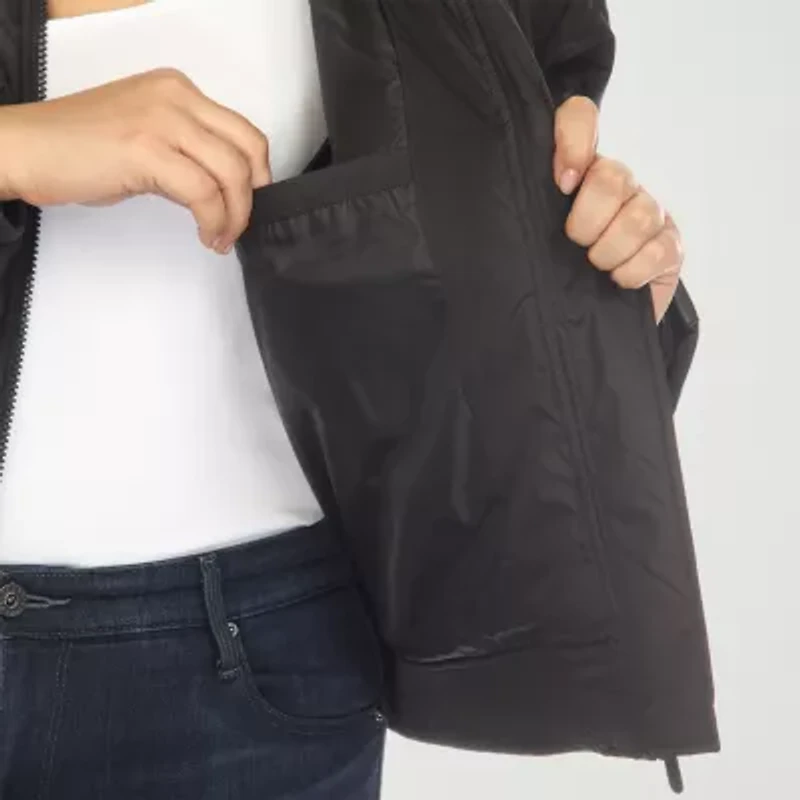 White Mark Womens Plus Lightweight Bomber Jacket