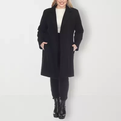 White Mark Womens Plus Lightweight Car Coat