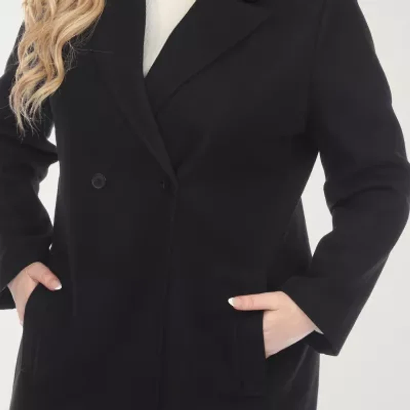 White Mark Womens Plus Lightweight Car Coat