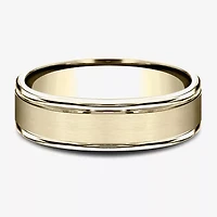 Mens 10K White Gold 6mm Band